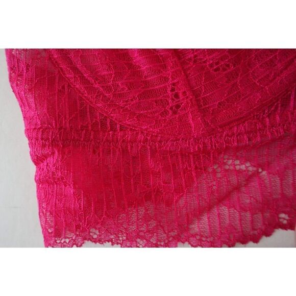 Free People OB1070262 Sz XS Fuschia Pink Alyssa Underwire Lace Bralette $48 - Picture 4 of 9
